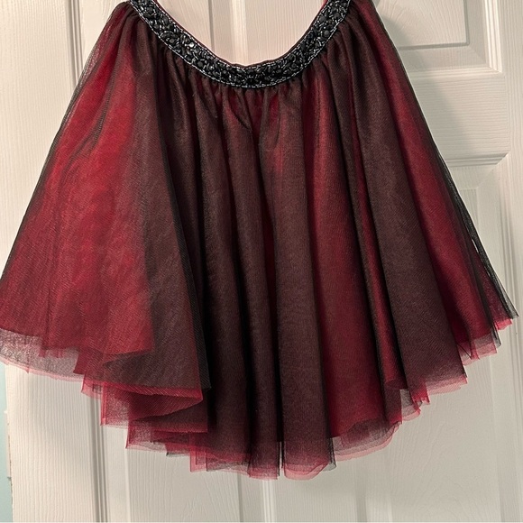 Alyce Paris Homecoming Beaded Sequined Waist Full Tulle Skirt Fairy whimsy goth - Picture 6 of 14